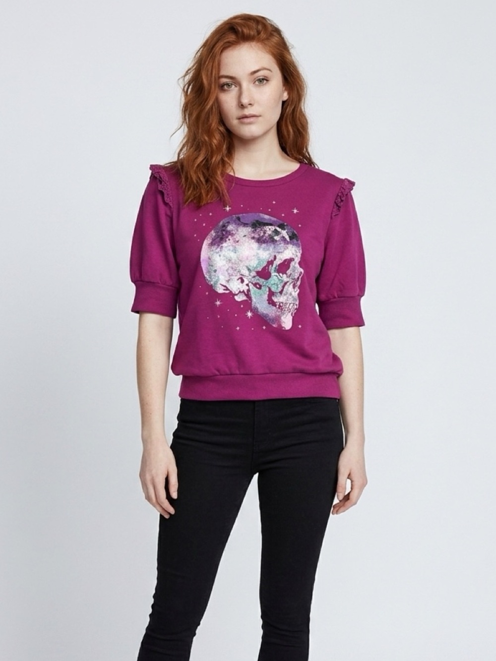 Torrid Purple Skull Graphic Tee